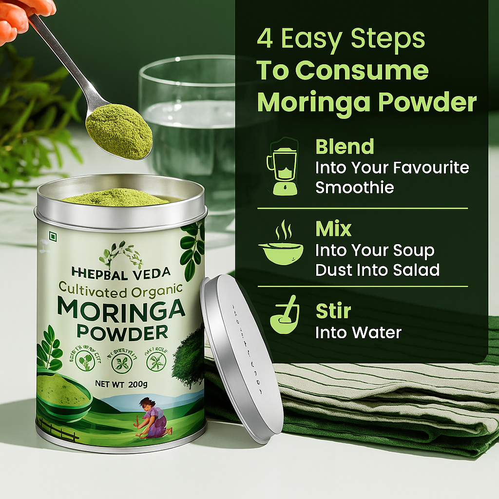 HERBALVEDA NATURAL MORINGA POWDER 300 G